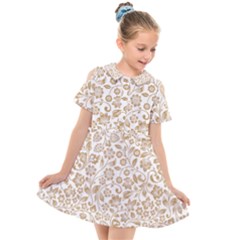 Vector Classical Pattern Kids  Short Sleeve Shirt Dress