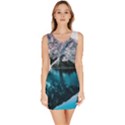 Daylight Forest Glossy Lake Bodycon Dress View1