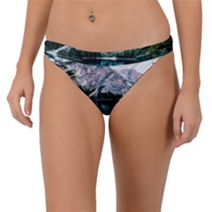 Daylight Forest Glossy Lake Band Bikini Bottom