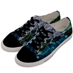 Daylight Forest Glossy Lake Men s Low Top Canvas Sneakers by Sudhe