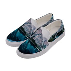 Daylight Forest Glossy Lake Women s Canvas Slip Ons by Sudhe