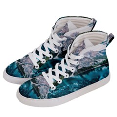 Daylight Forest Glossy Lake Women s Hi-top Skate Sneakers by Sudhe