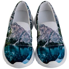 Daylight Forest Glossy Lake Kids  Lightweight Slip Ons by Sudhe