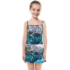 Daylight Forest Glossy Lake Kids  Summer Sun Dress by Sudhe