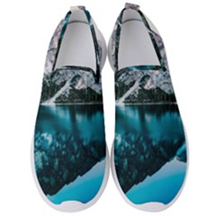 Daylight Forest Glossy Lake Men s Slip On Sneakers by Sudhe