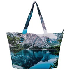 Daylight Forest Glossy Lake Full Print Shoulder Bag