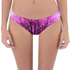 Pink Silhouette Tree Reversible Hipster Bikini Bottoms by Sudhe