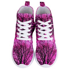 Pink Silhouette Tree Women s Lightweight High Top Sneakers