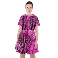 Pink Silhouette Tree Sailor Dress