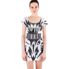 Pirate Rat Animal Pet Danger Short Sleeve Bodycon Dress by Sudhe