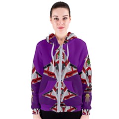 Toy Plane Outer Space Launching Women s Zipper Hoodie by Sudhe