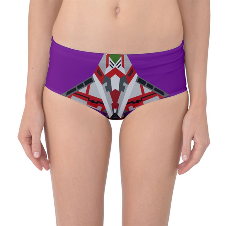 Toy Plane Outer Space Launching Mid-Waist Bikini Bottoms