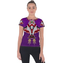 Toy Plane Outer Space Launching Short Sleeve Sports Top  by Sudhe