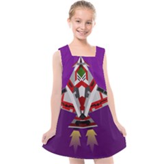 Toy Plane Outer Space Launching Kids  Cross Back Dress