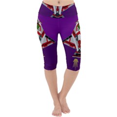 Toy Plane Outer Space Launching Lightweight Velour Cropped Yoga Leggings