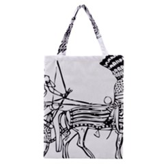 Line Art Drawing Ancient Chariot Classic Tote Bag by Sudhe