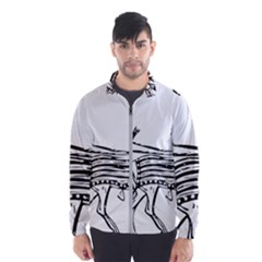 Line Art Drawing Ancient Chariot Windbreaker (men) by Sudhe