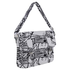 Line Art Drawing Ancient Chariot Buckle Messenger Bag