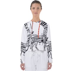 Line Art Drawing Ancient Chariot Women s Slouchy Sweat by Sudhe