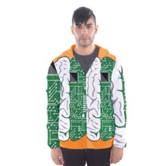 Technology Brain Digital Creative Hooded Windbreaker (men) by Sudhe