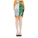 Technology Brain Digital Creative Midi Wrap Pencil Skirt View1