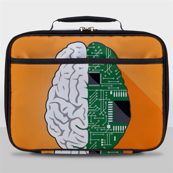 Technology Brain Digital Creative Full Print Lunch Bag