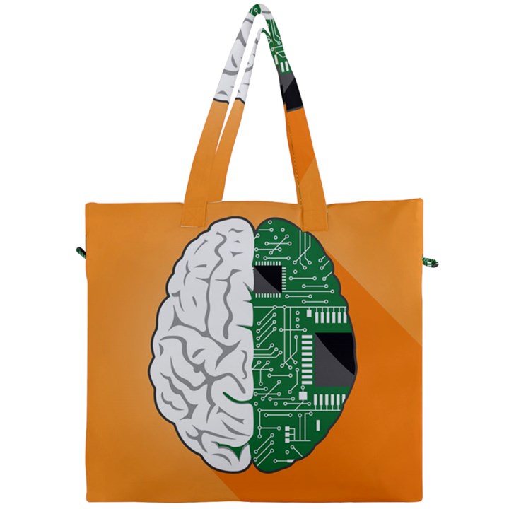 Technology Brain Digital Creative Canvas Travel Bag