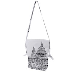 Line Art Architecture Church Folding Shoulder Bag by Sudhe