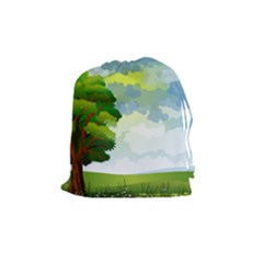 Landscape Nature Natural Sky Drawstring Pouch (medium) by Sudhe