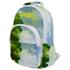 Landscape Nature Natural Sky Rounded Multi Pocket Backpack