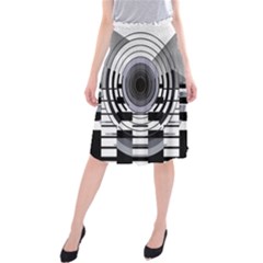 Glass Illustration Technology Midi Beach Skirt by Sudhe