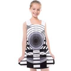 Glass Illustration Technology Kids  Cross Back Dress by Sudhe