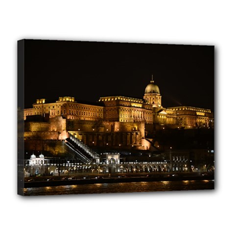 Budapest Buda Castle Building Scape Canvas 16  X 12  (stretched) by Sudhe