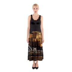 Budapest Buda Castle Building Scape Sleeveless Maxi Dress by Sudhe