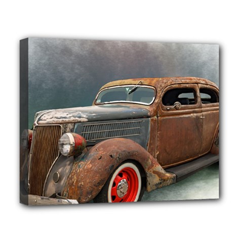 Auto Old Car Automotive Retro Deluxe Canvas 20  X 16  (stretched) by Sudhe