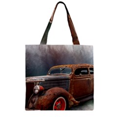 Auto Old Car Automotive Retro Zipper Grocery Tote Bag by Sudhe