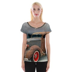 Auto Old Car Automotive Retro Cap Sleeve Top by Sudhe