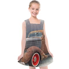 Auto Old Car Automotive Retro Kids  Cross Back Dress by Sudhe