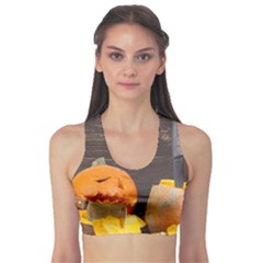 Old Crumpled Pumpkin Sports Bra by rsooll