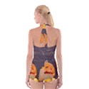 Old crumpled pumpkin Boyleg Halter Swimsuit  View2