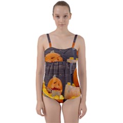 Old Crumpled Pumpkin Twist Front Tankini Set by rsooll