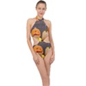 Old crumpled pumpkin Halter Side Cut Swimsuit View1