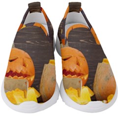 Old Crumpled Pumpkin Kids  Slip On Sneakers by rsooll