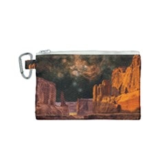 Geology Sand Stone Canyon Canvas Cosmetic Bag (small) by Sudhe