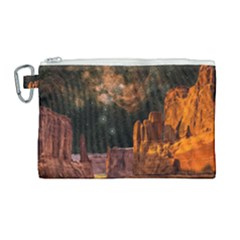 Geology Sand Stone Canyon Canvas Cosmetic Bag (large) by Sudhe