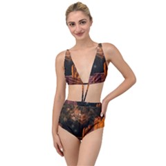 Geology Sand Stone Canyon Tied Up Two Piece Swimsuit by Sudhe