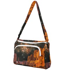 Geology Sand Stone Canyon Front Pocket Crossbody Bag by Sudhe