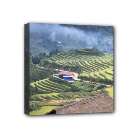 Rock Scenery The H Mong People Home Mini Canvas 4  X 4  (stretched) by Sudhe