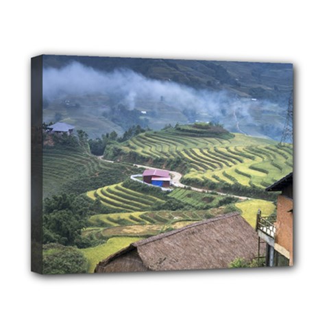 Rock Scenery The H Mong People Home Canvas 10  X 8  (stretched) by Sudhe