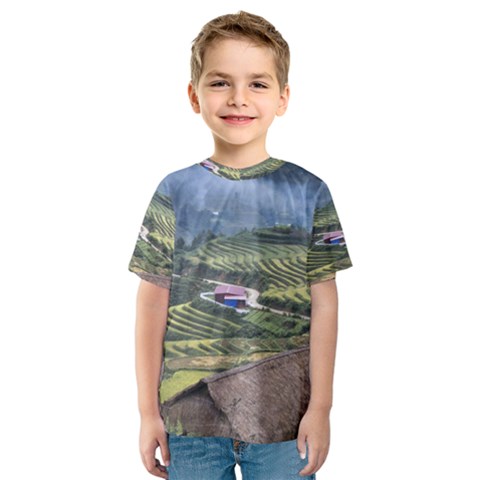 Rock Scenery The H Mong People Home Kids  Sport Mesh Tee by Sudhe